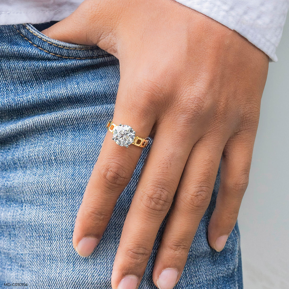 5 Carat Solitaire Eternal Engrave Gent's Ring