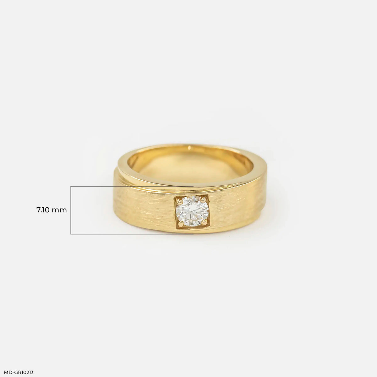 Crowned Frame Mens Diamond Ring