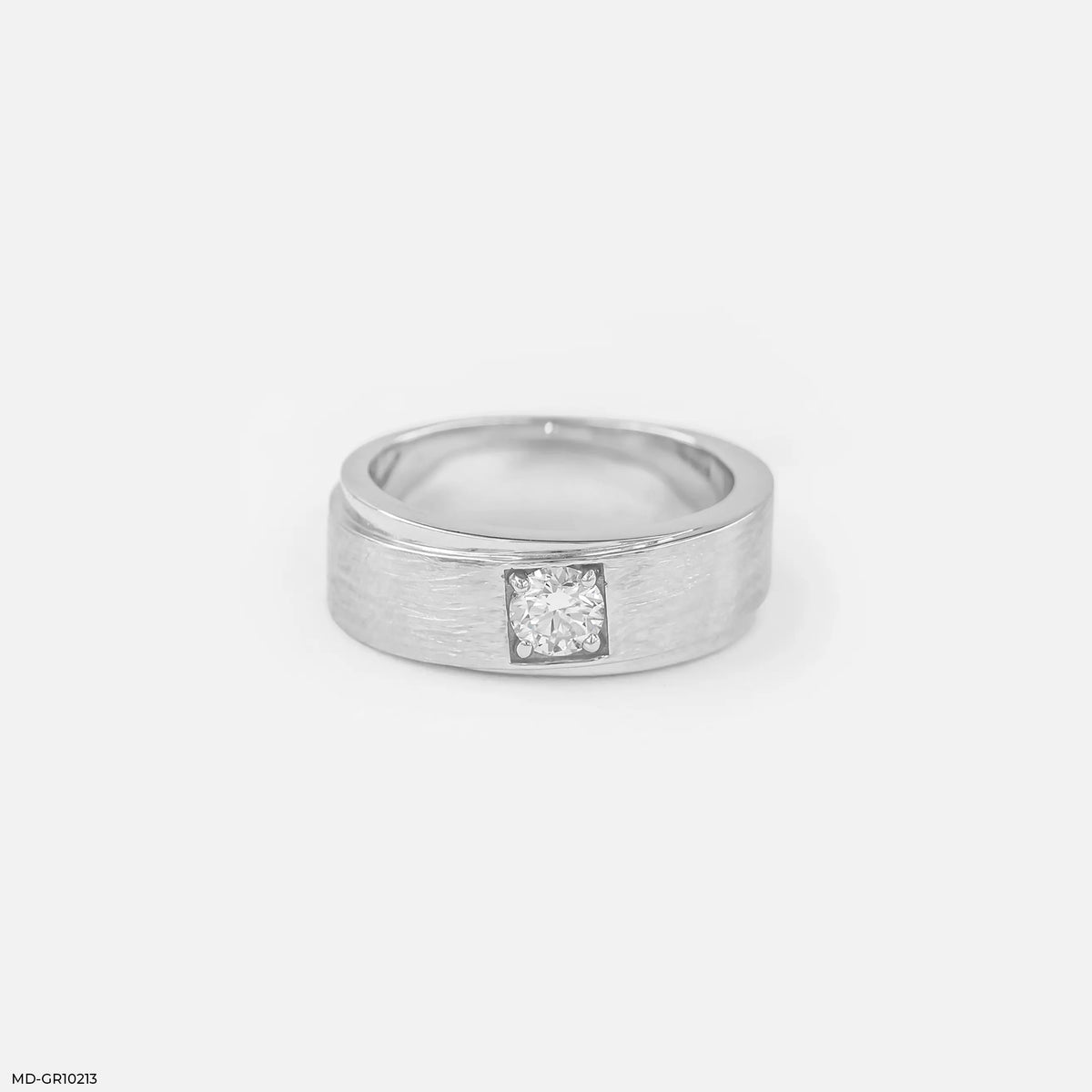Crowned Frame Mens Diamond Ring