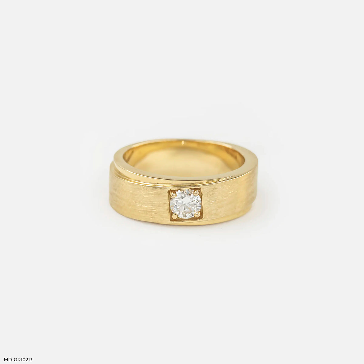 Crowned Frame Mens Diamond Ring