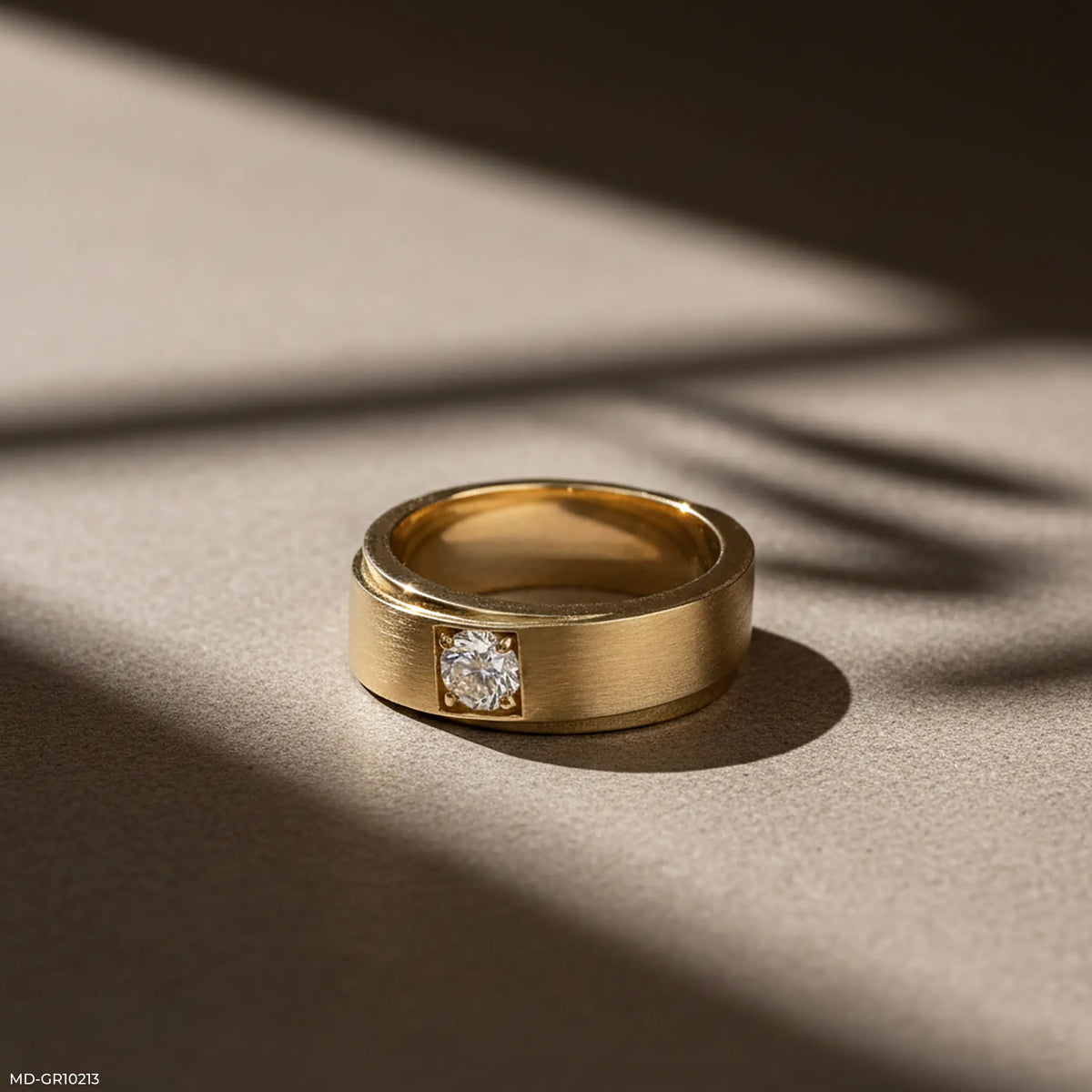 Crowned Frame Mens Diamond Ring