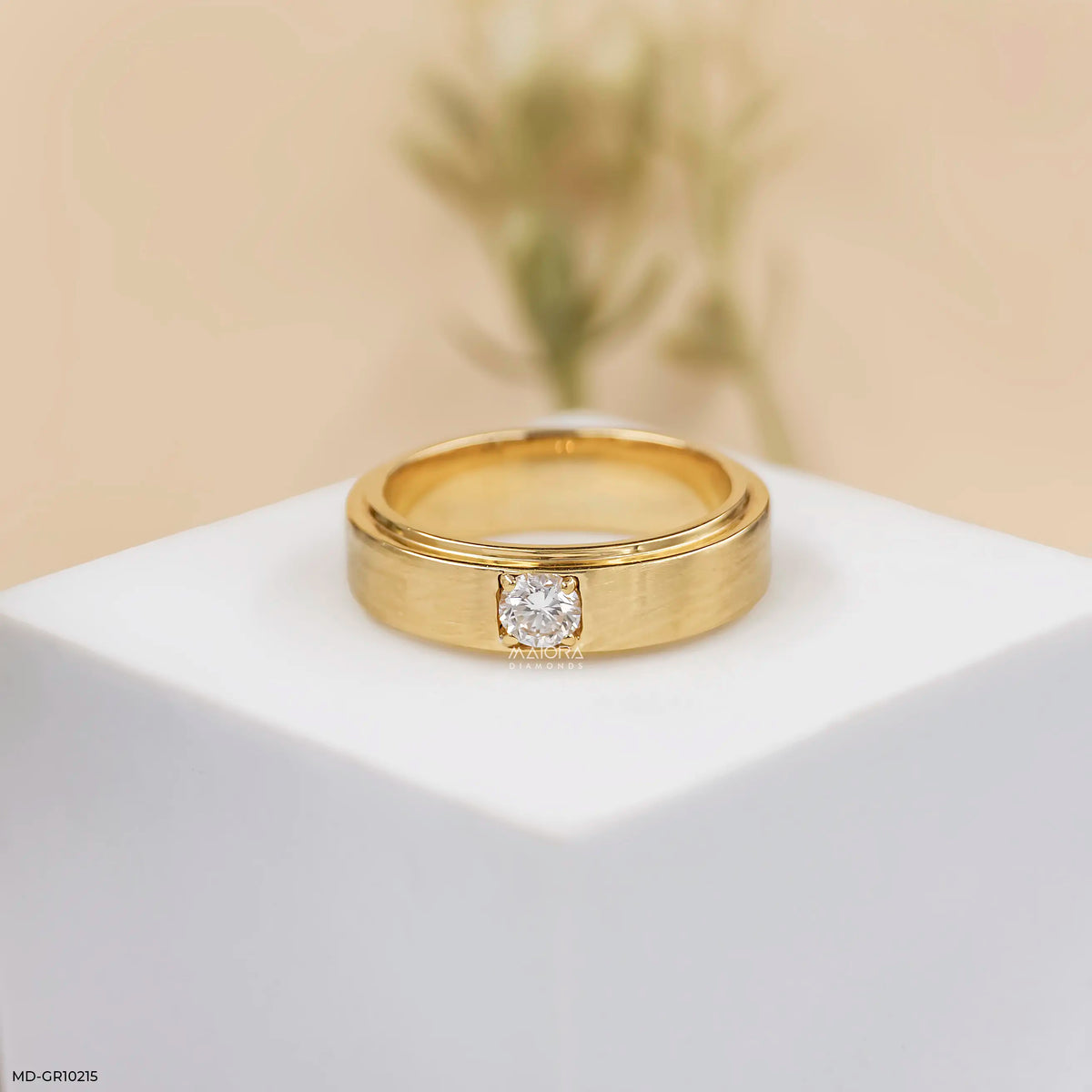 Brilliance Solo Diamond Mens Ring