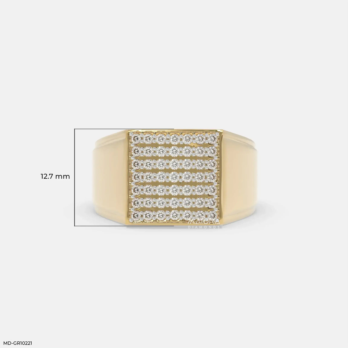 Brilliance Panel Mens Diamond Ring