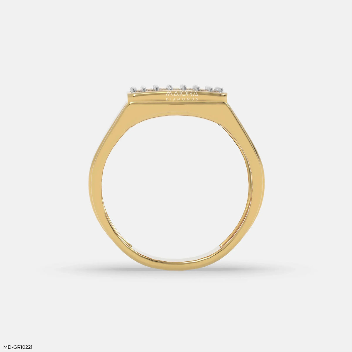 Brilliance Panel Mens Diamond Ring