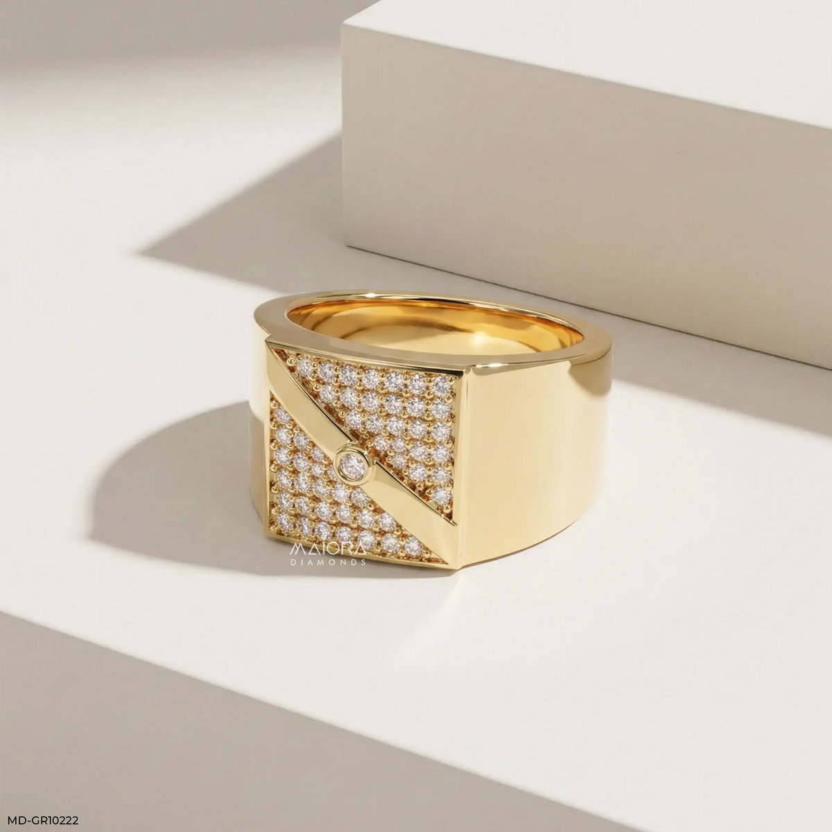 Regal Sqaure Mens Diamond Ring