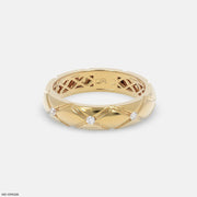 Rhombus Form Mens Diamond Ring