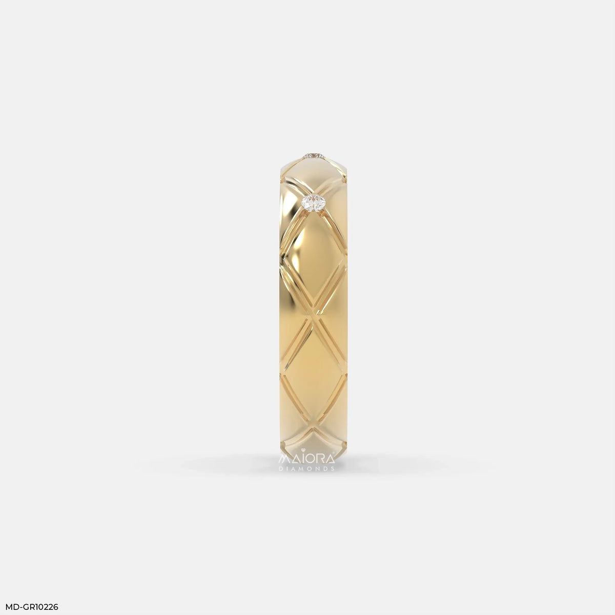 Rhombus Form Mens Diamond Ring