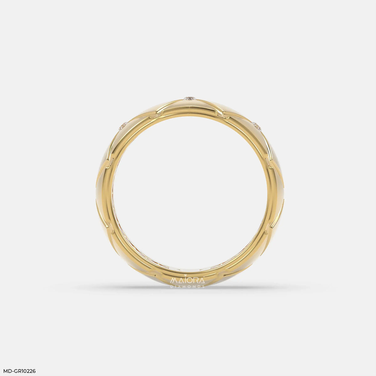 Rhombus Form Mens Diamond Ring
