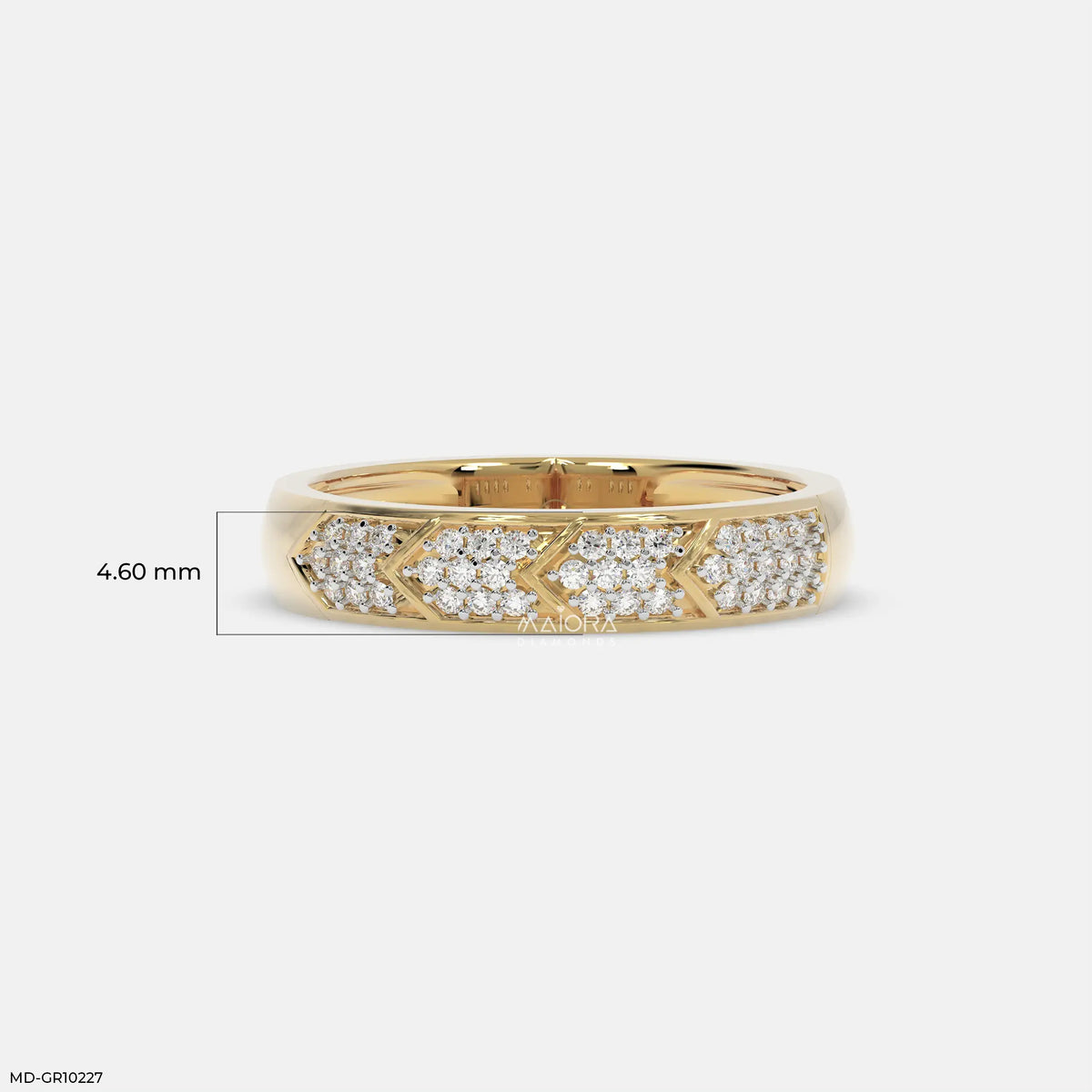 Chevron Mosaic Mens Diamond Ring