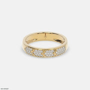 Chevron Mosaic Mens Diamond Ring