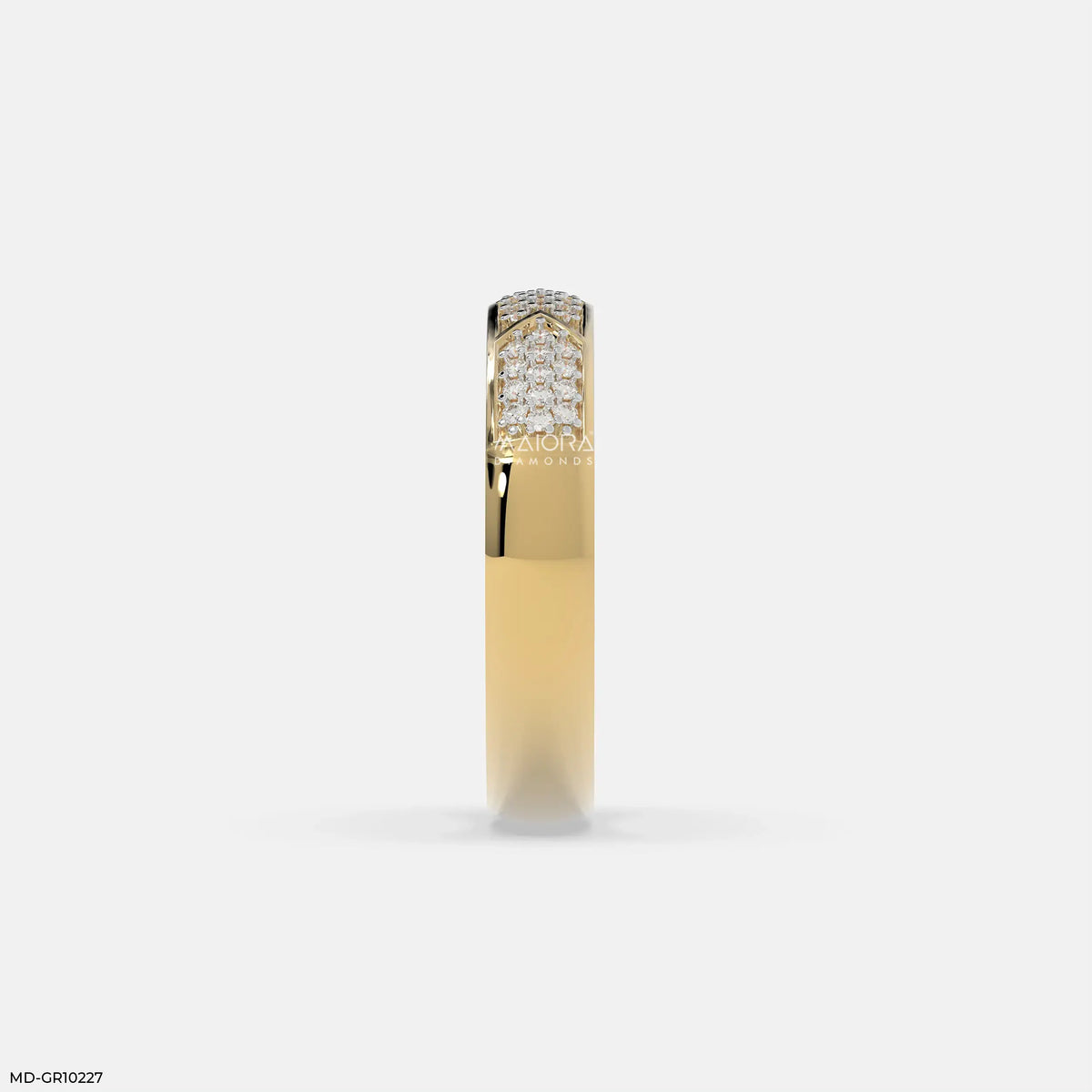 Chevron Mosaic Mens Diamond Ring