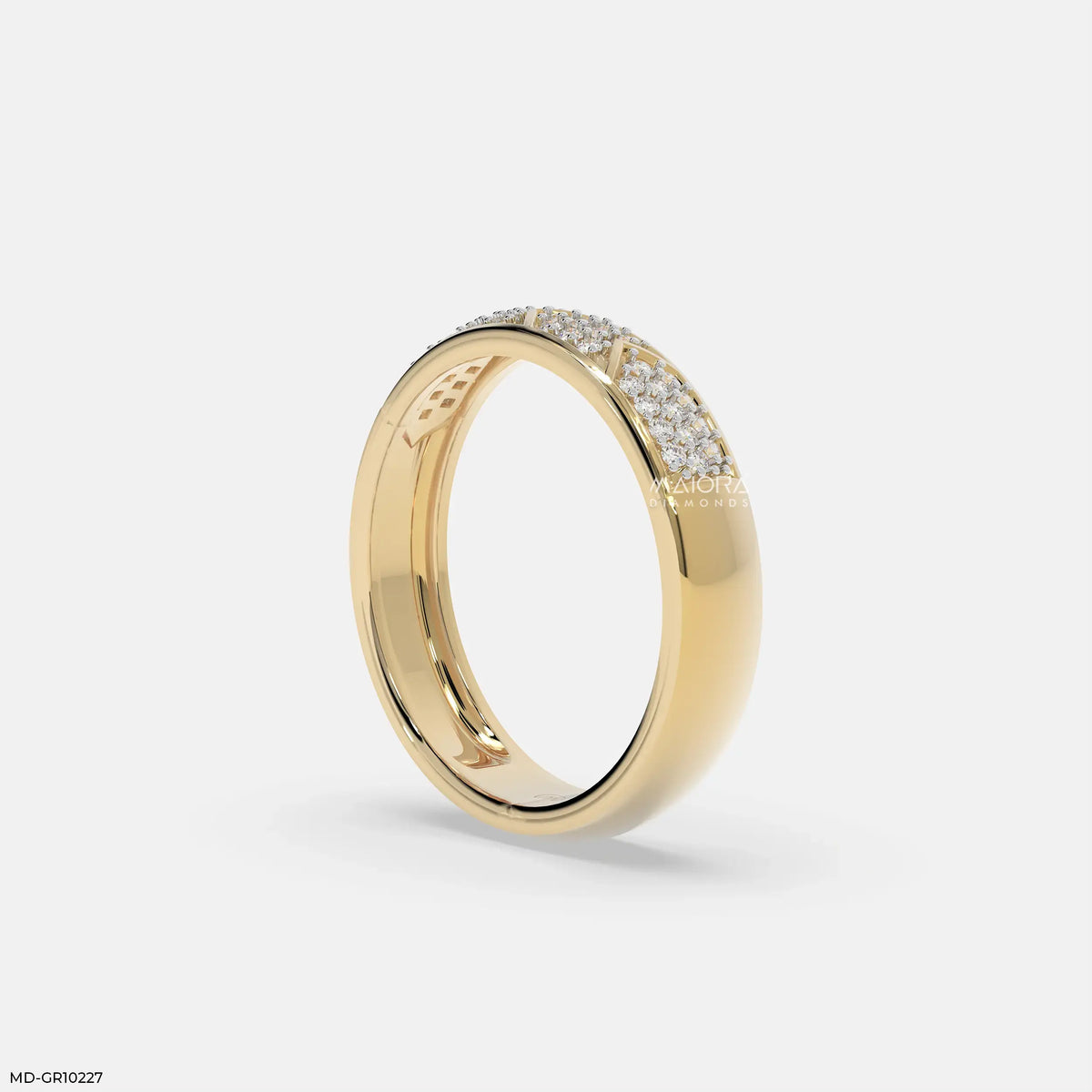Chevron Mosaic Mens Diamond Ring