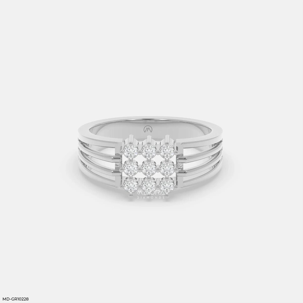 Trinity Stream Mens Diamond Ring