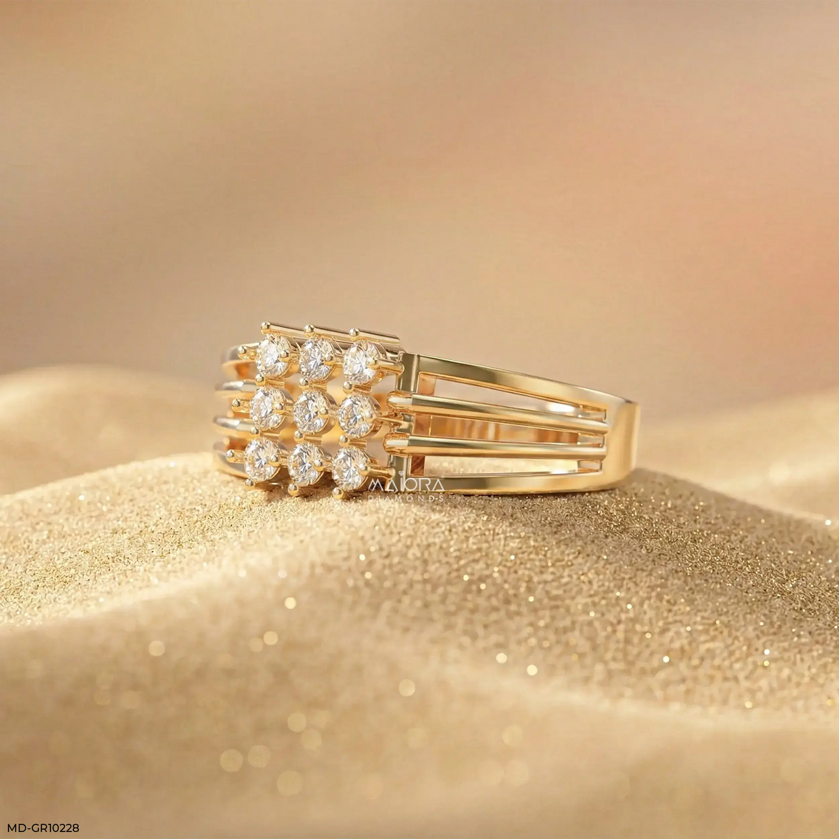 Trinity Stream Mens Diamond Ring