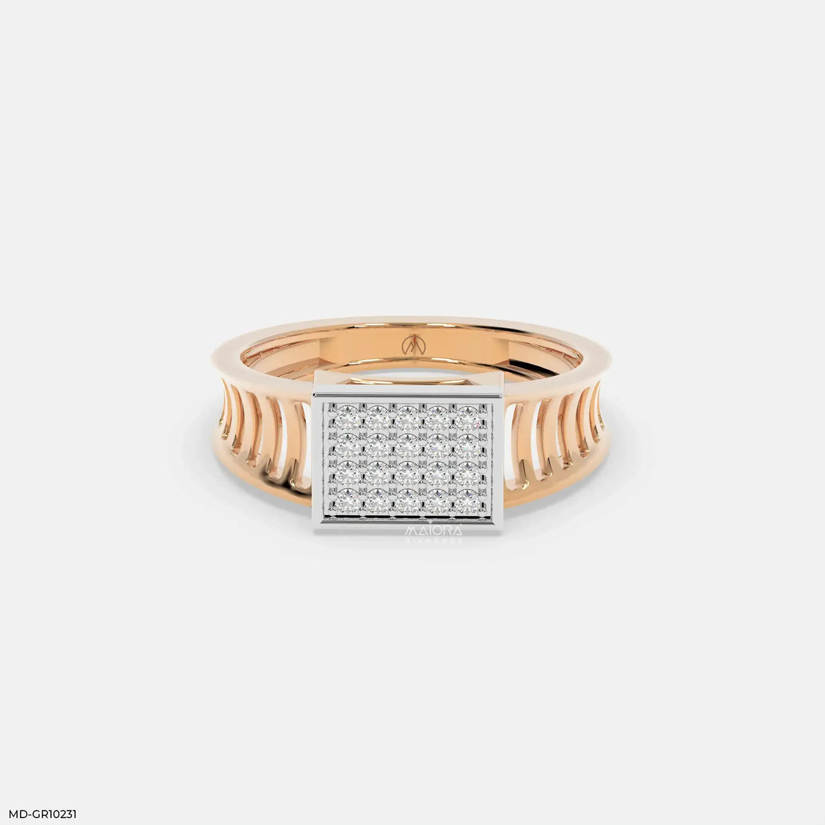 Classic Quad Mens Diamond Ring