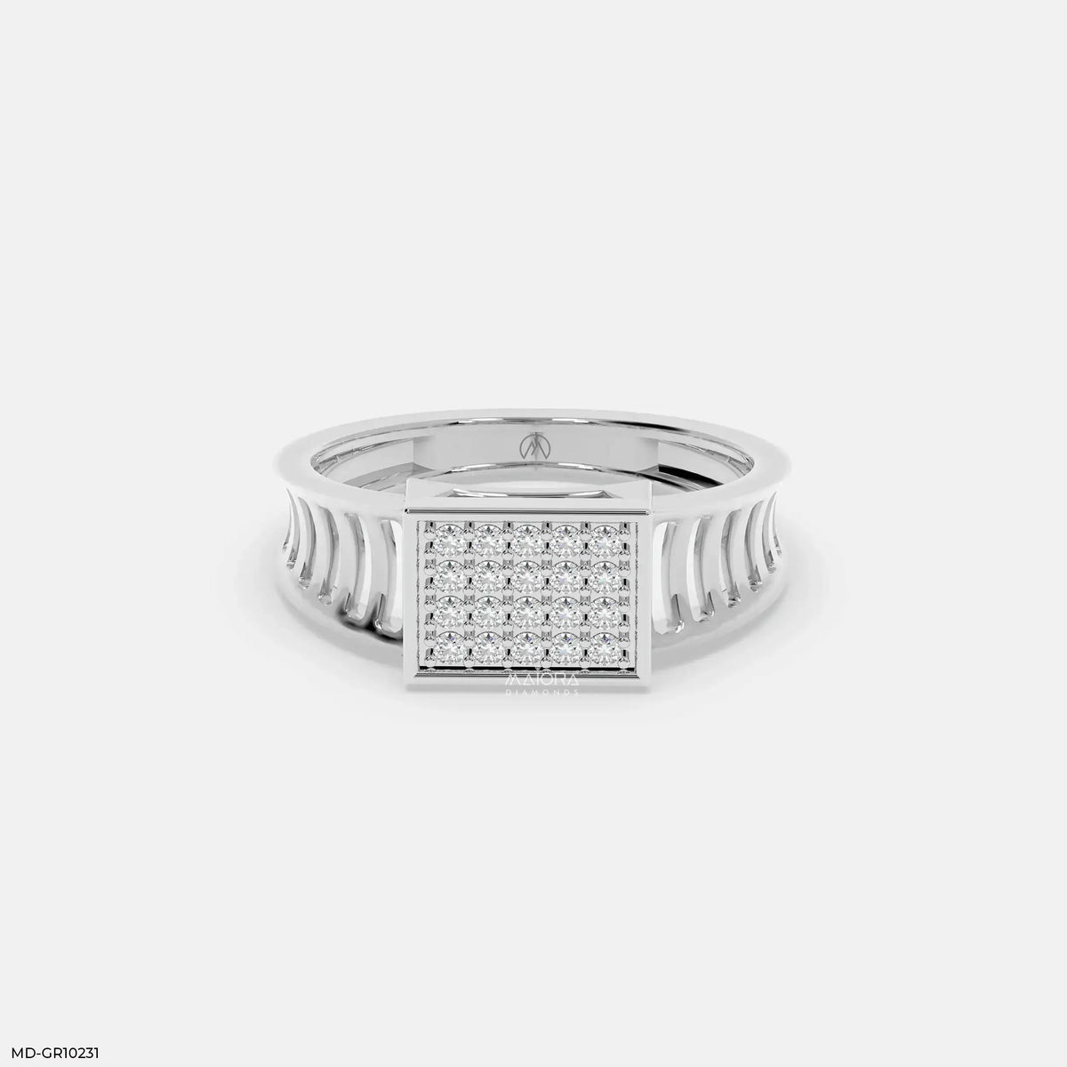 Classic Quad Mens Diamond Ring
