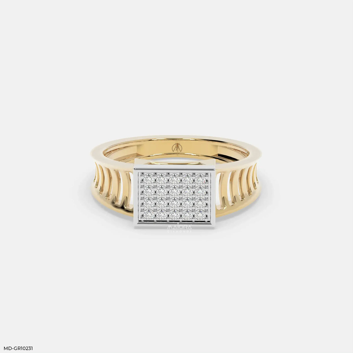 Classic Quad Mens Diamond Ring