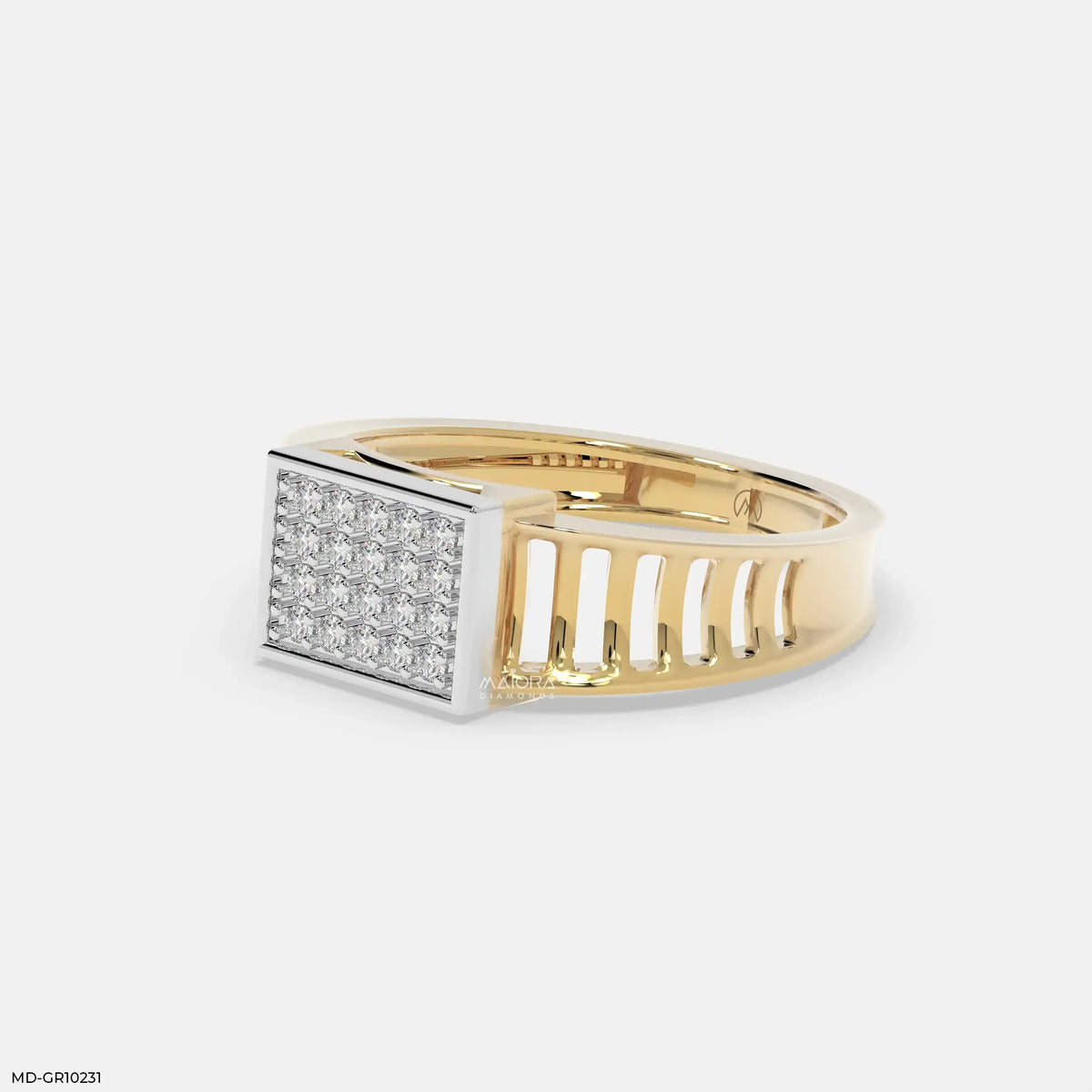 Classic Quad Mens Diamond Ring