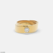 Solo Diamond Mens Gold Ring