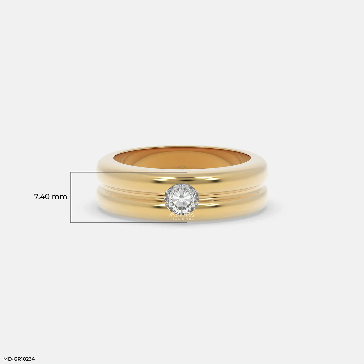 Forge Axis Diamond Mens Gold Ring