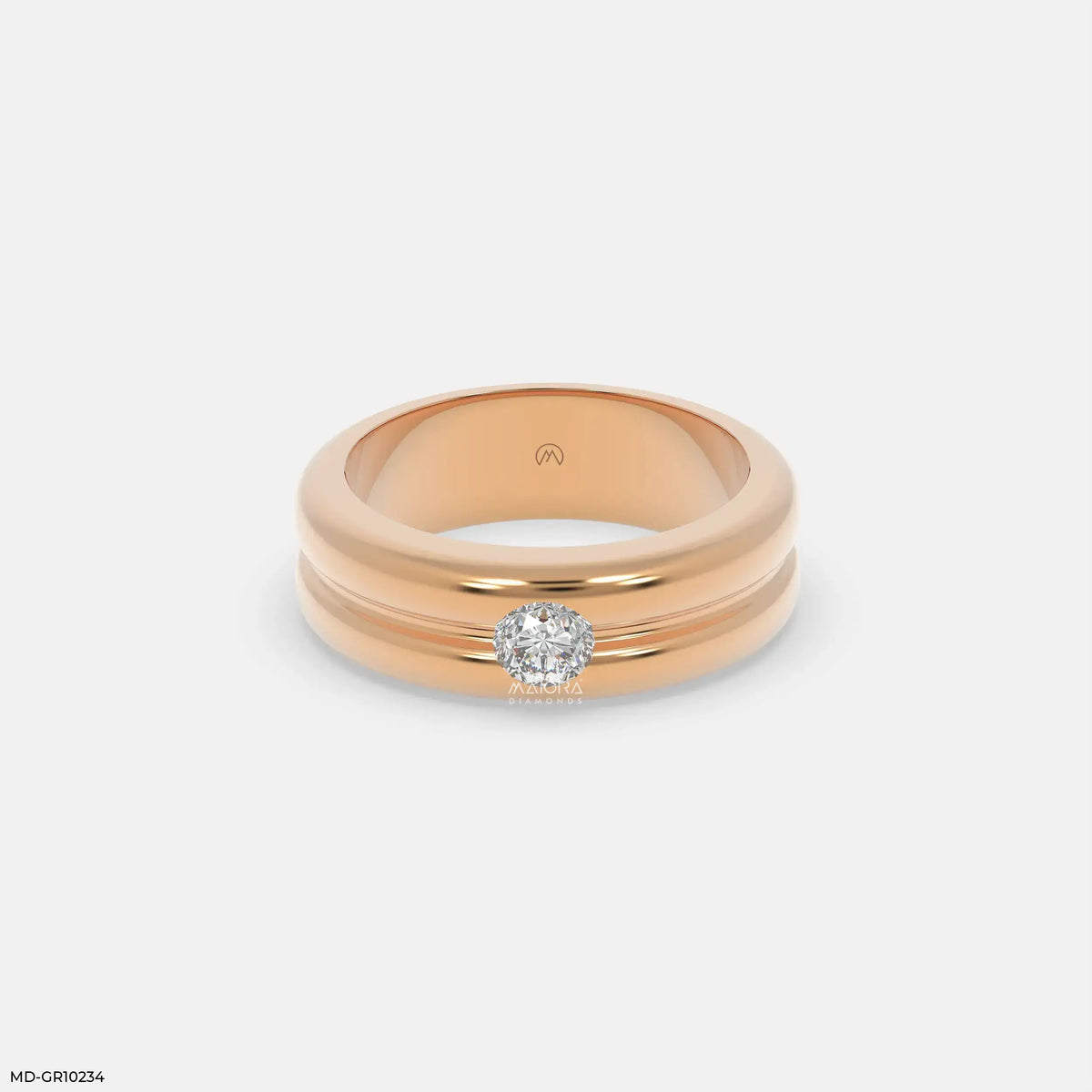 Forge Axis Diamond Mens Gold Ring