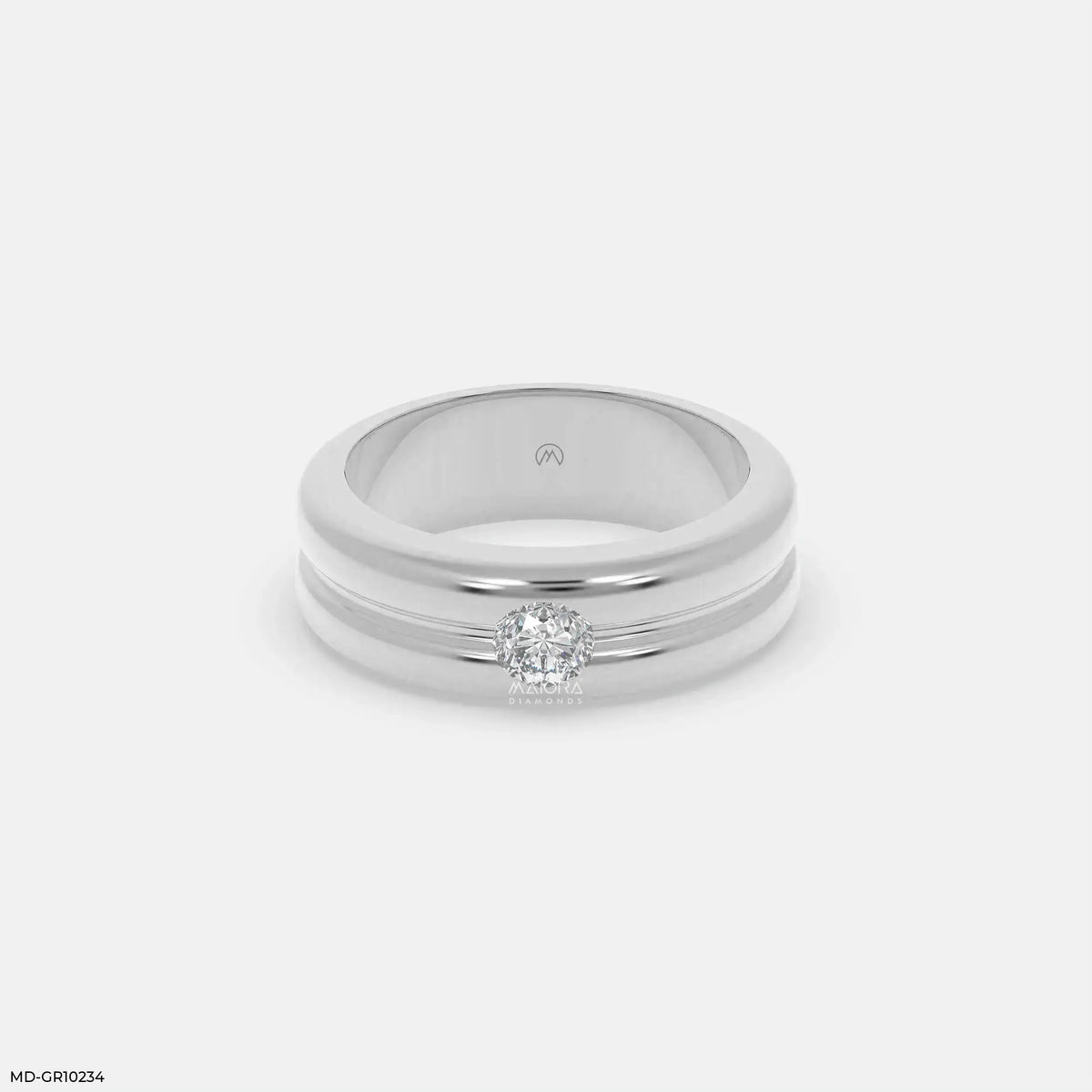 Forge Axis Diamond Mens Gold Ring