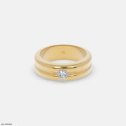 Forge Axis Diamond Mens Gold Ring