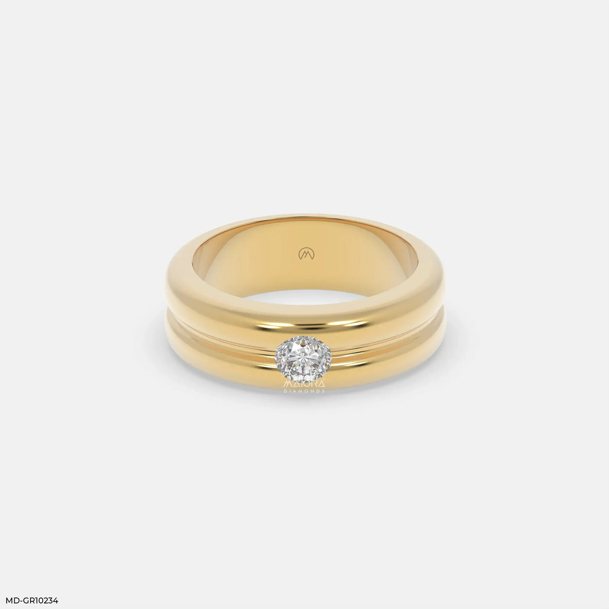 Forge Axis Diamond Mens Gold Ring