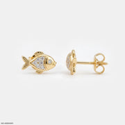 Golden Guppies Kids Diamond Earrings