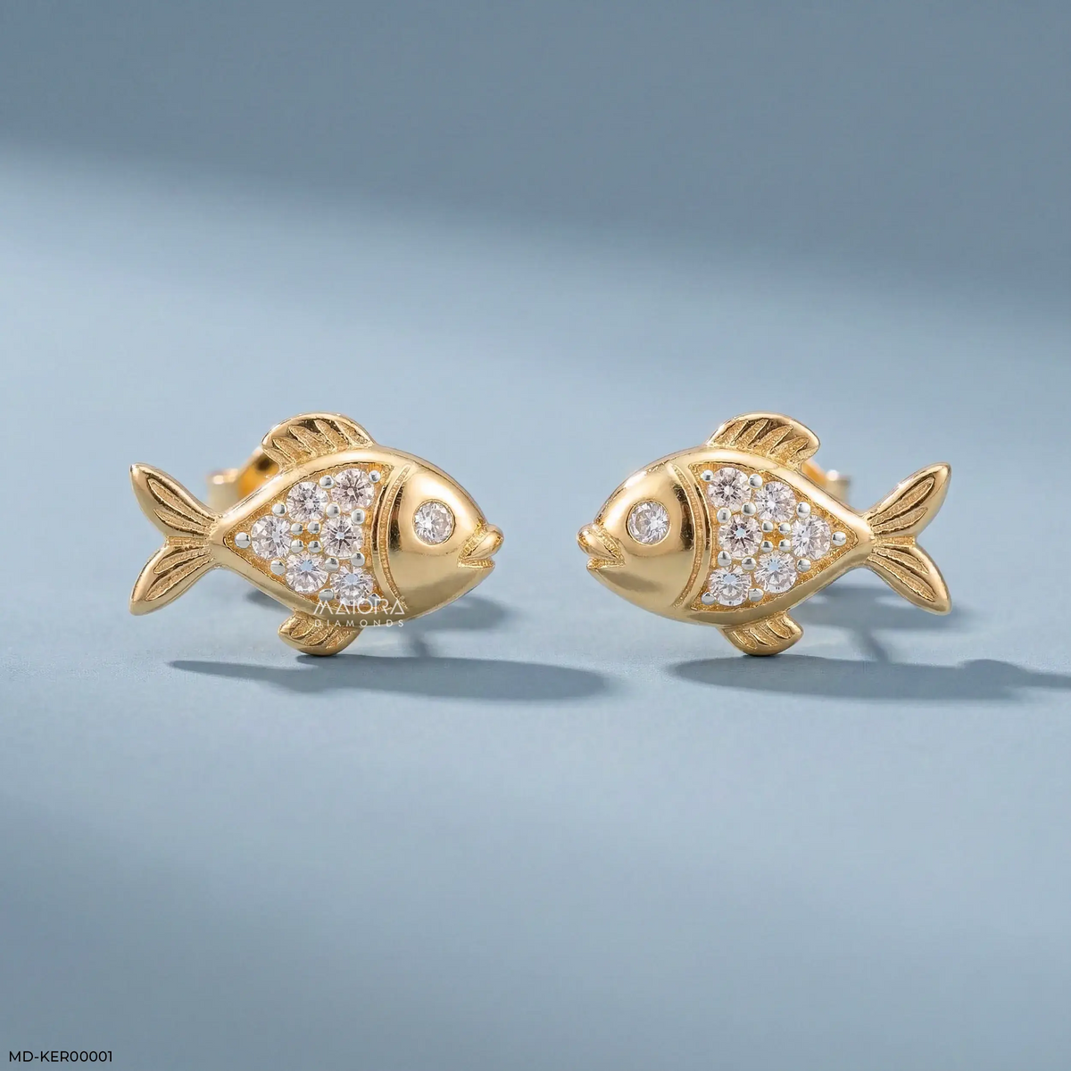 Golden Guppies Kids Diamond Earrings