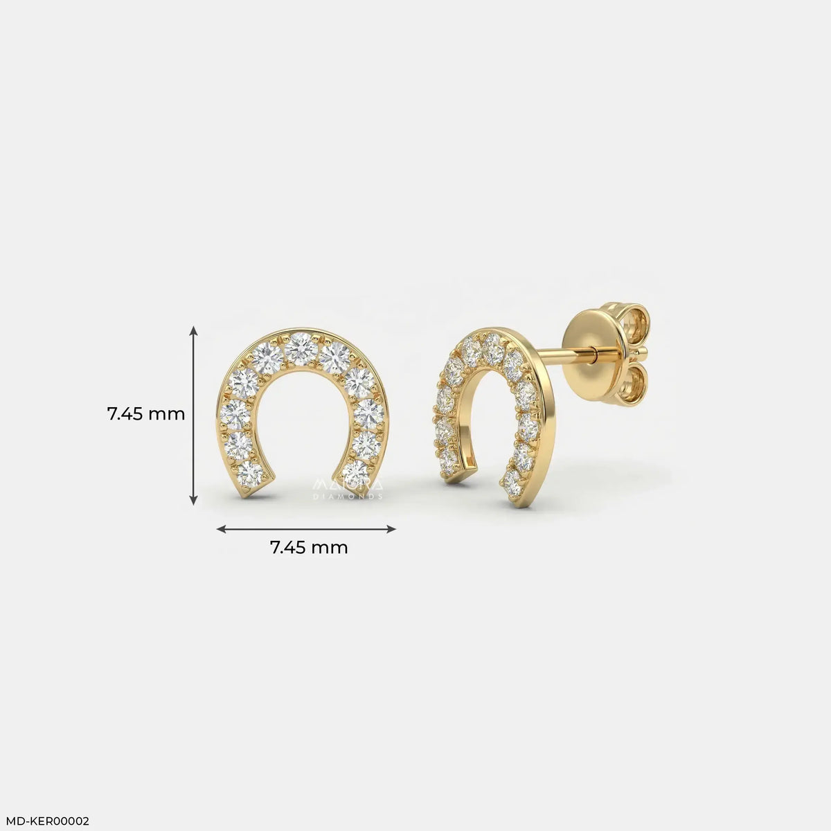 Dazzling Horseshoe Kids Diamond Earrings
