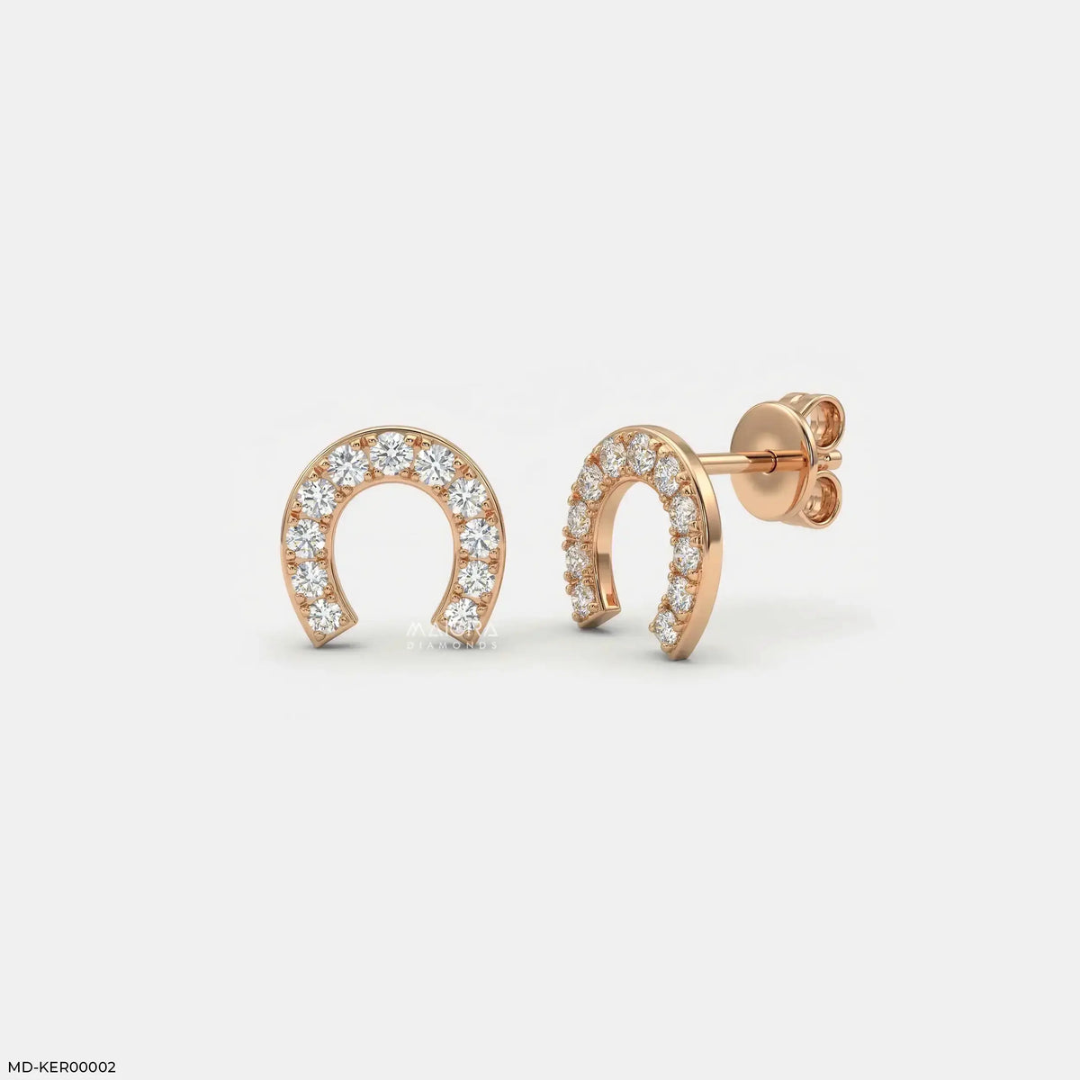 Dazzling Horseshoe Kids Diamond Earrings
