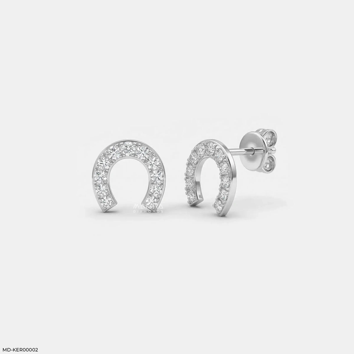 Dazzling Horseshoe Kids Diamond Earrings