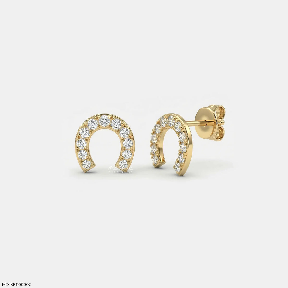 Dazzling Horseshoe Kids Diamond Earrings