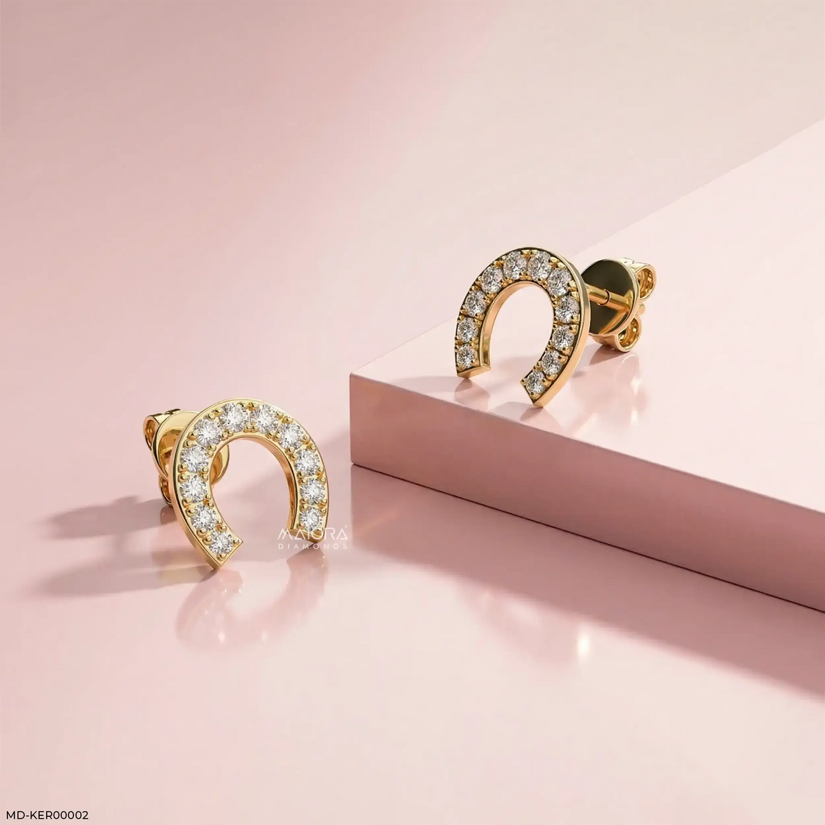 Dazzling Horseshoe Kids Diamond Earrings