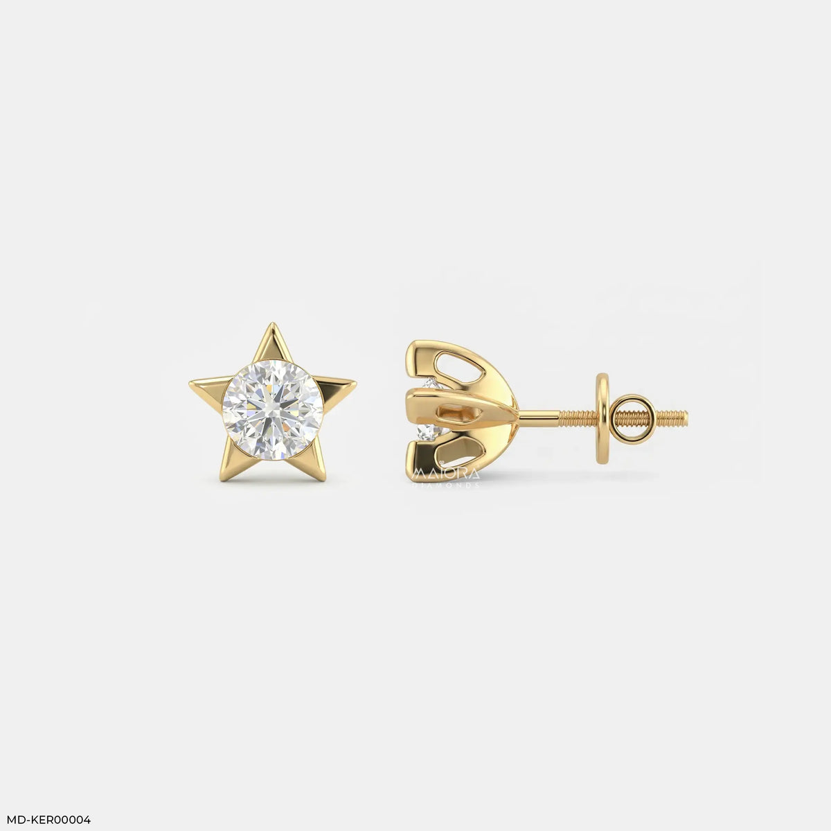 Sparkling Star Kids Diamond Earrings