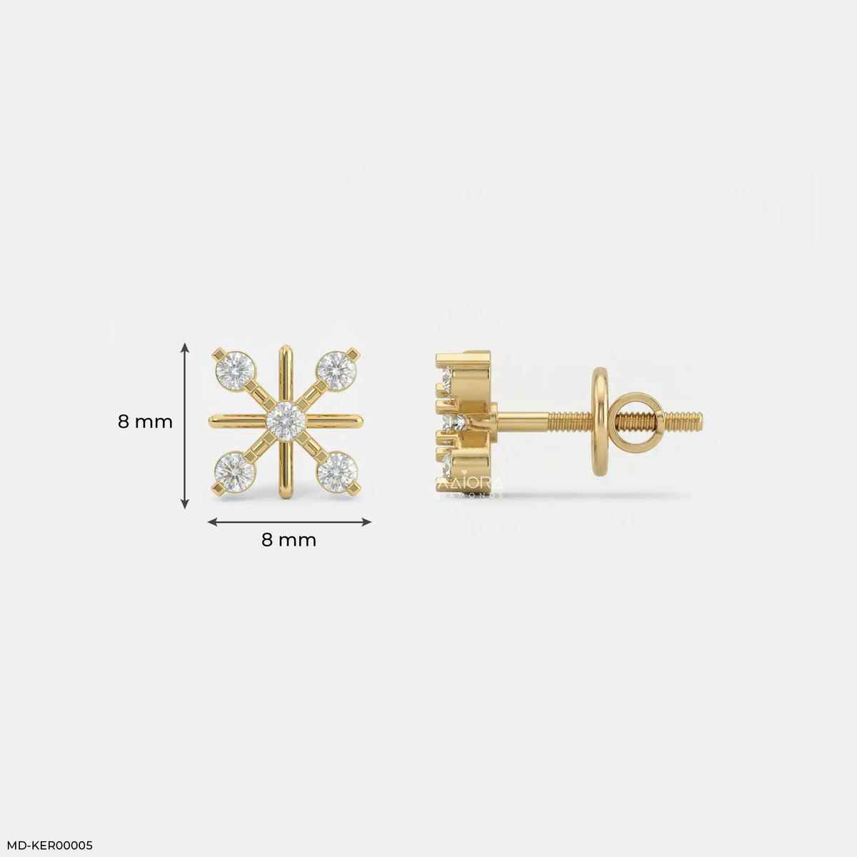 Magic Cross Kids Diamond Earrings