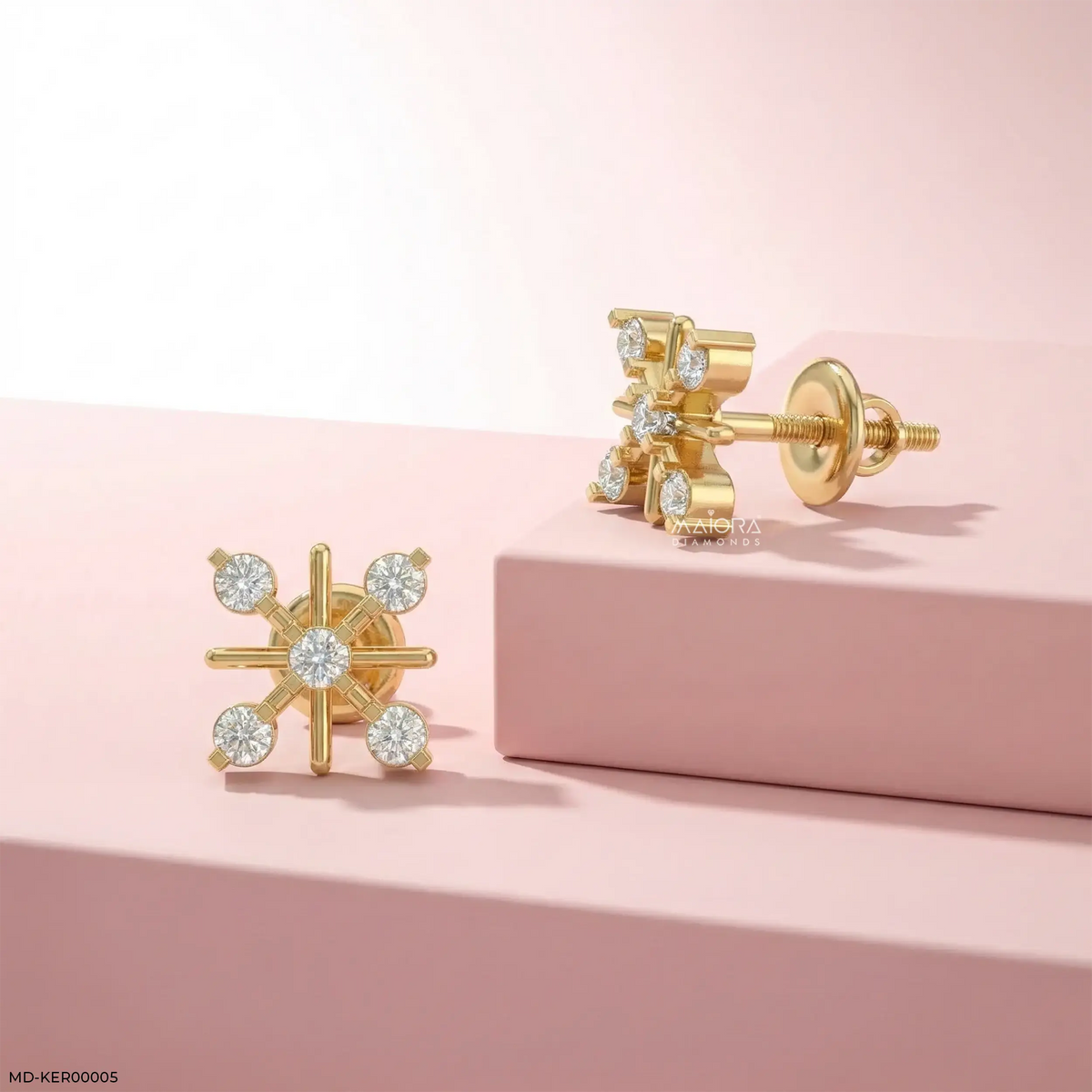 Magic Cross Kids Diamond Earrings