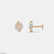 Crisscross Halo Kids Diamond Earrings