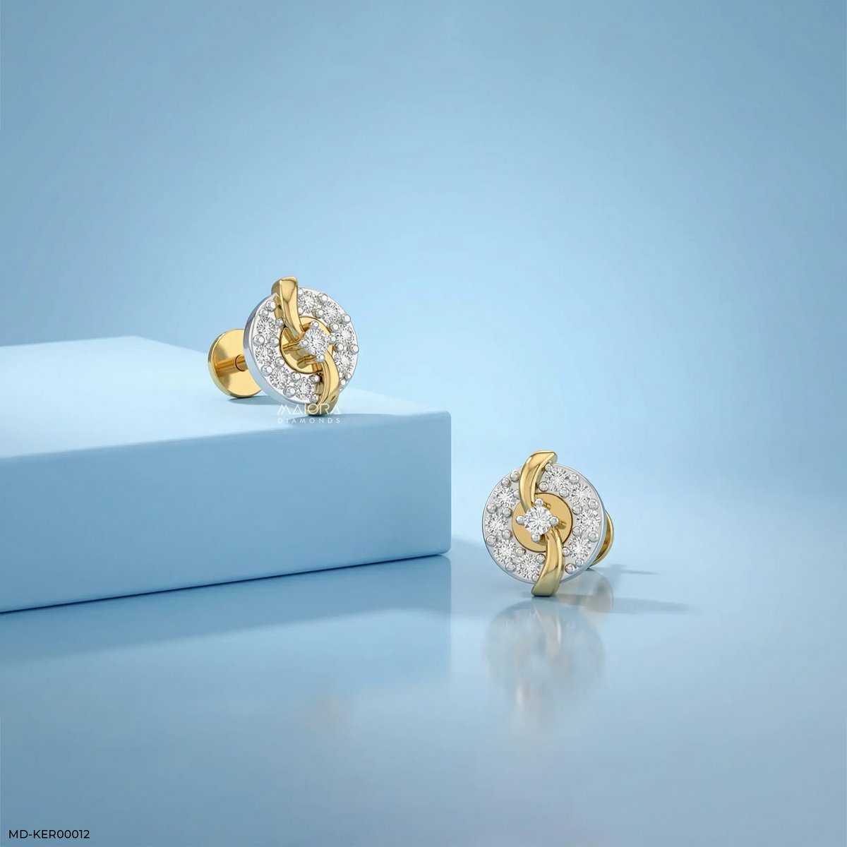 Crisscross Halo Kids Diamond Earrings