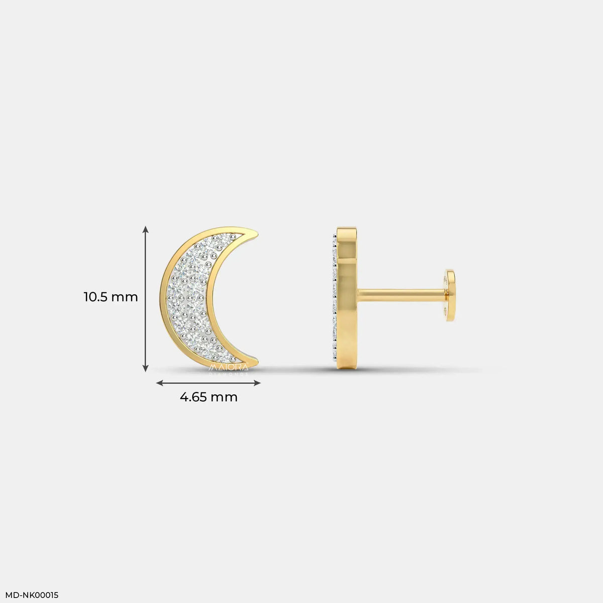 Mini Moon Kids Diamond Earrings