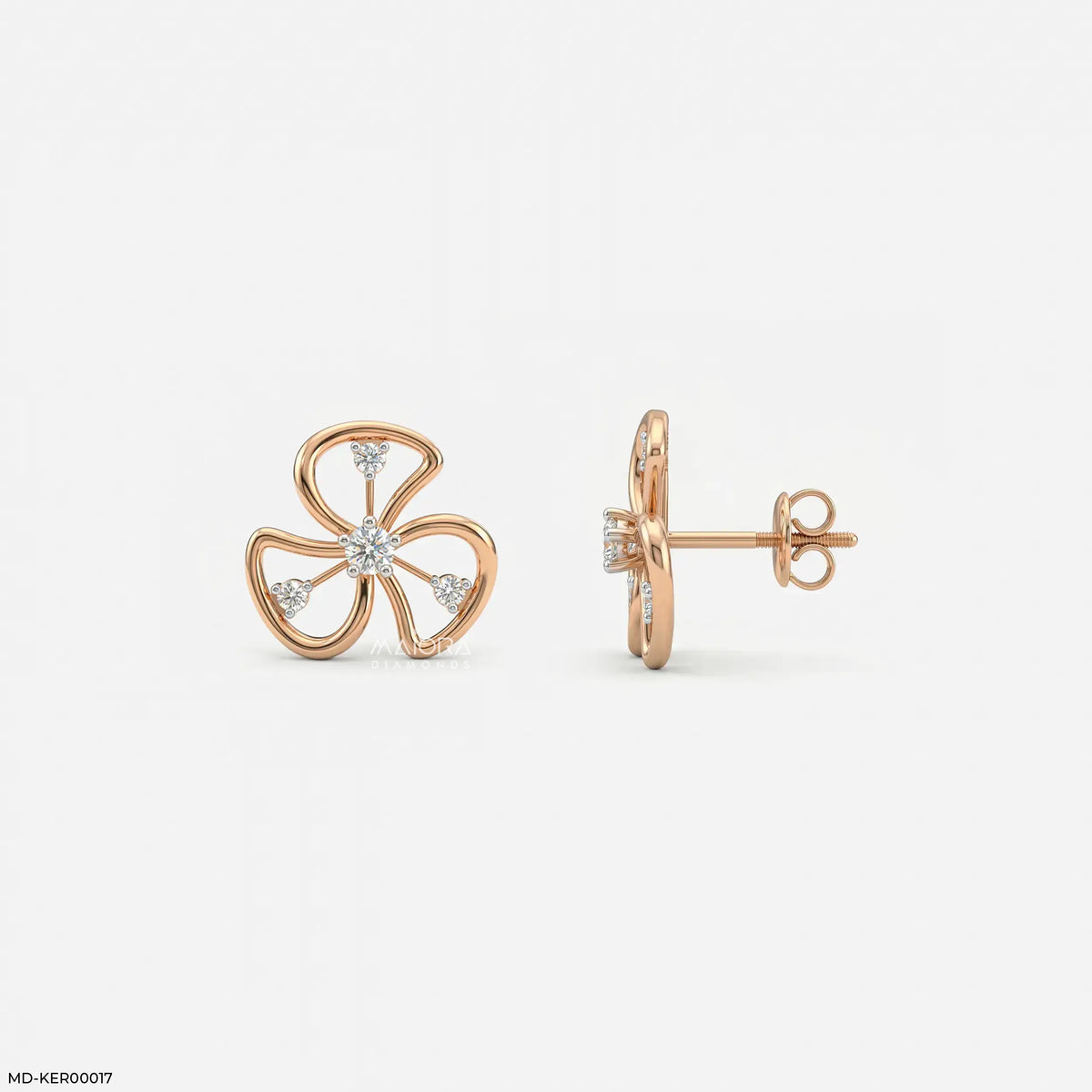 Petal Twist Kids Diamond Earrings