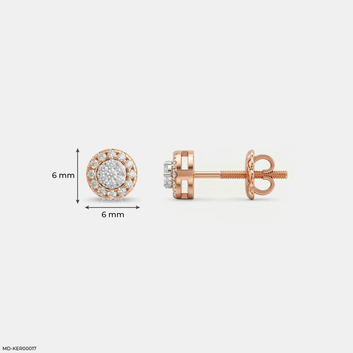 Orbit Halo Kids Diamond Earrings
