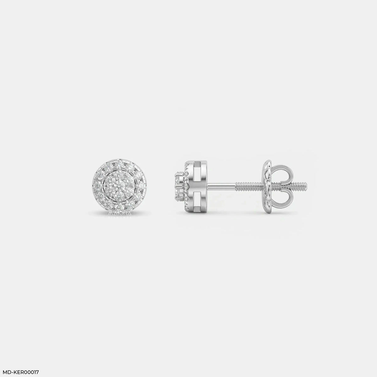 Orbit Halo Kids Diamond Earrings