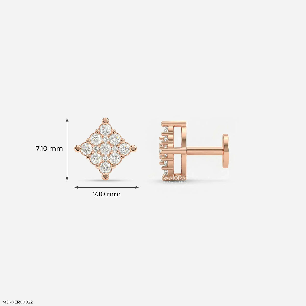 Cubical Diamond Kids Earrings