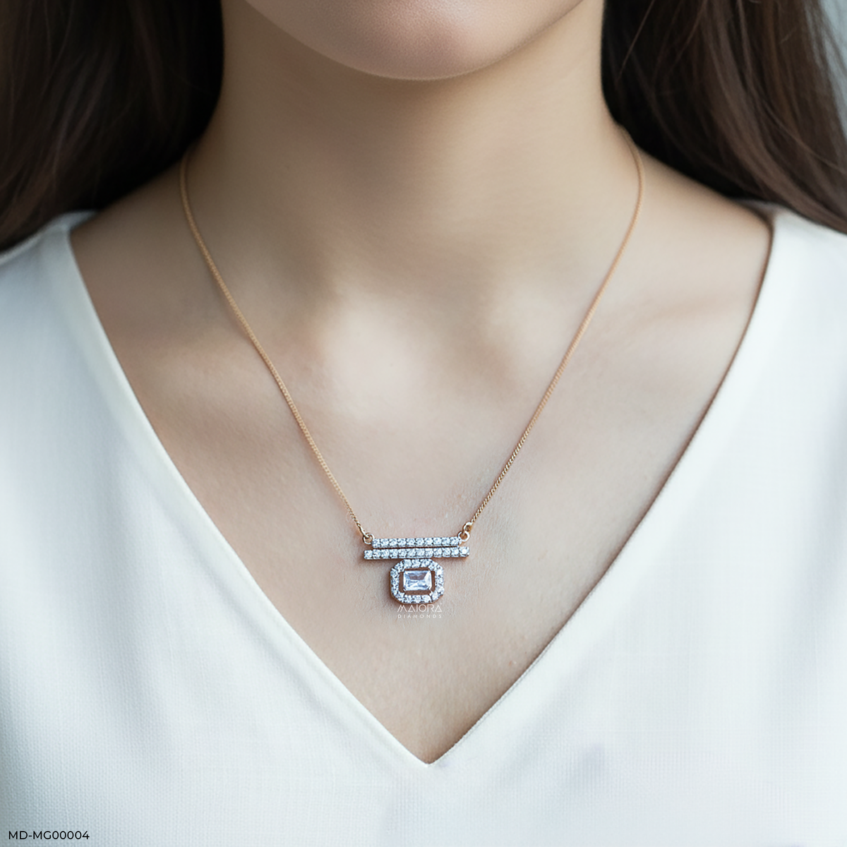 1.75 Carat Inaaya Halo Mangalsutra