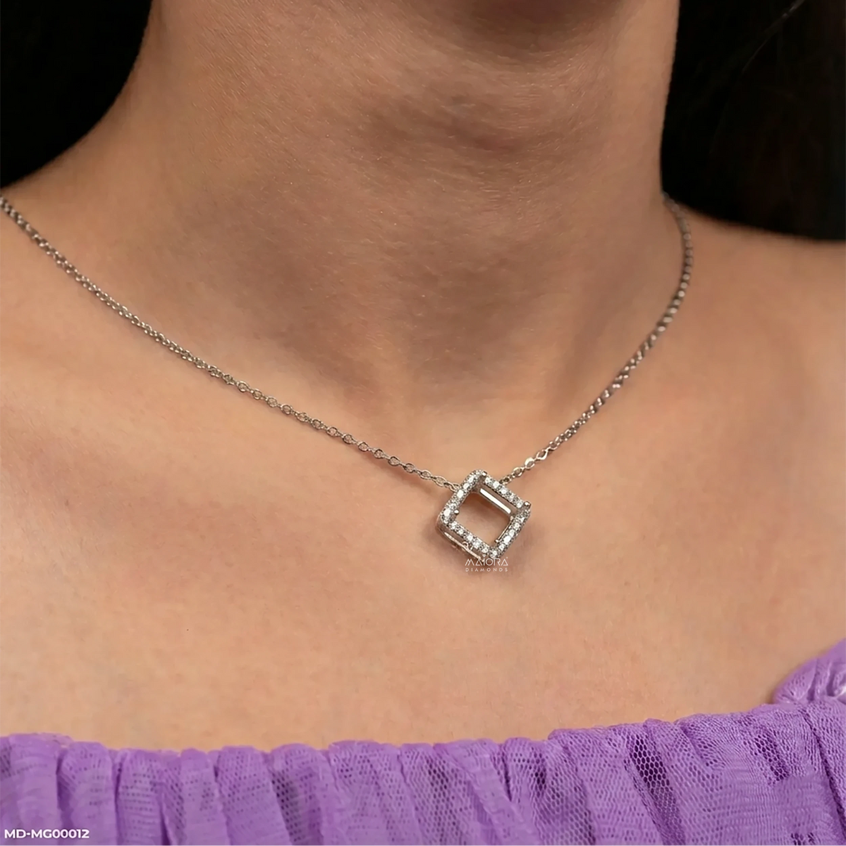 Prism Geometric Halo Pendants