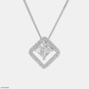 Prism Geometric Halo Pendants
