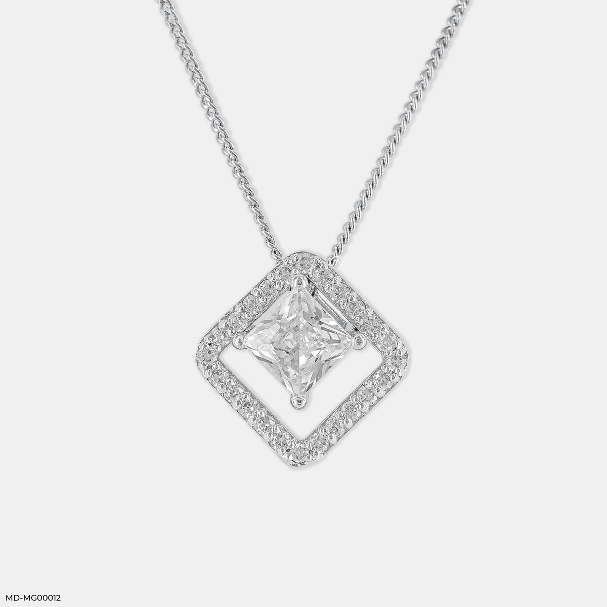 Prism Geometric Halo Pendants