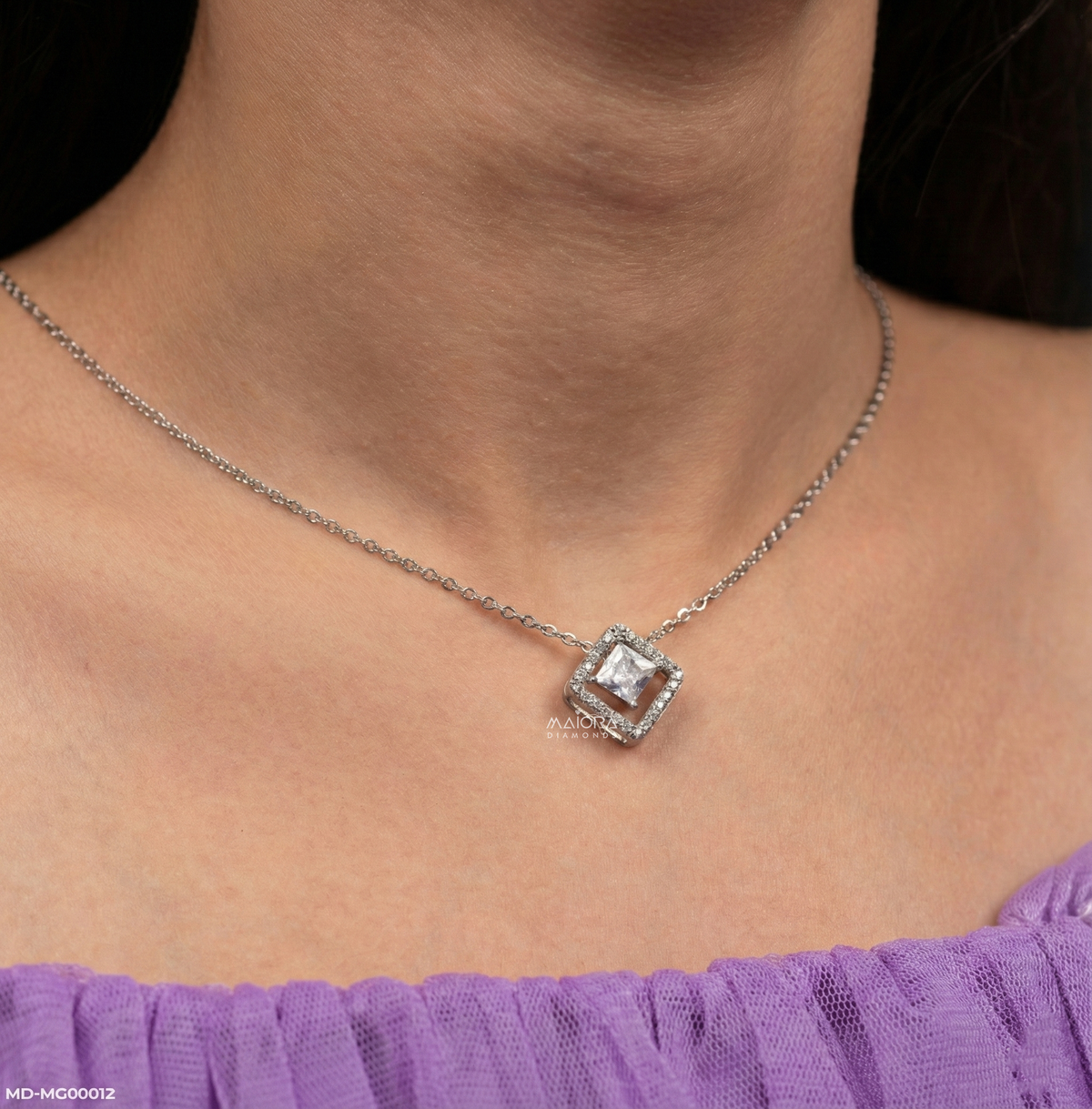 Prism Geometric Halo Pendants